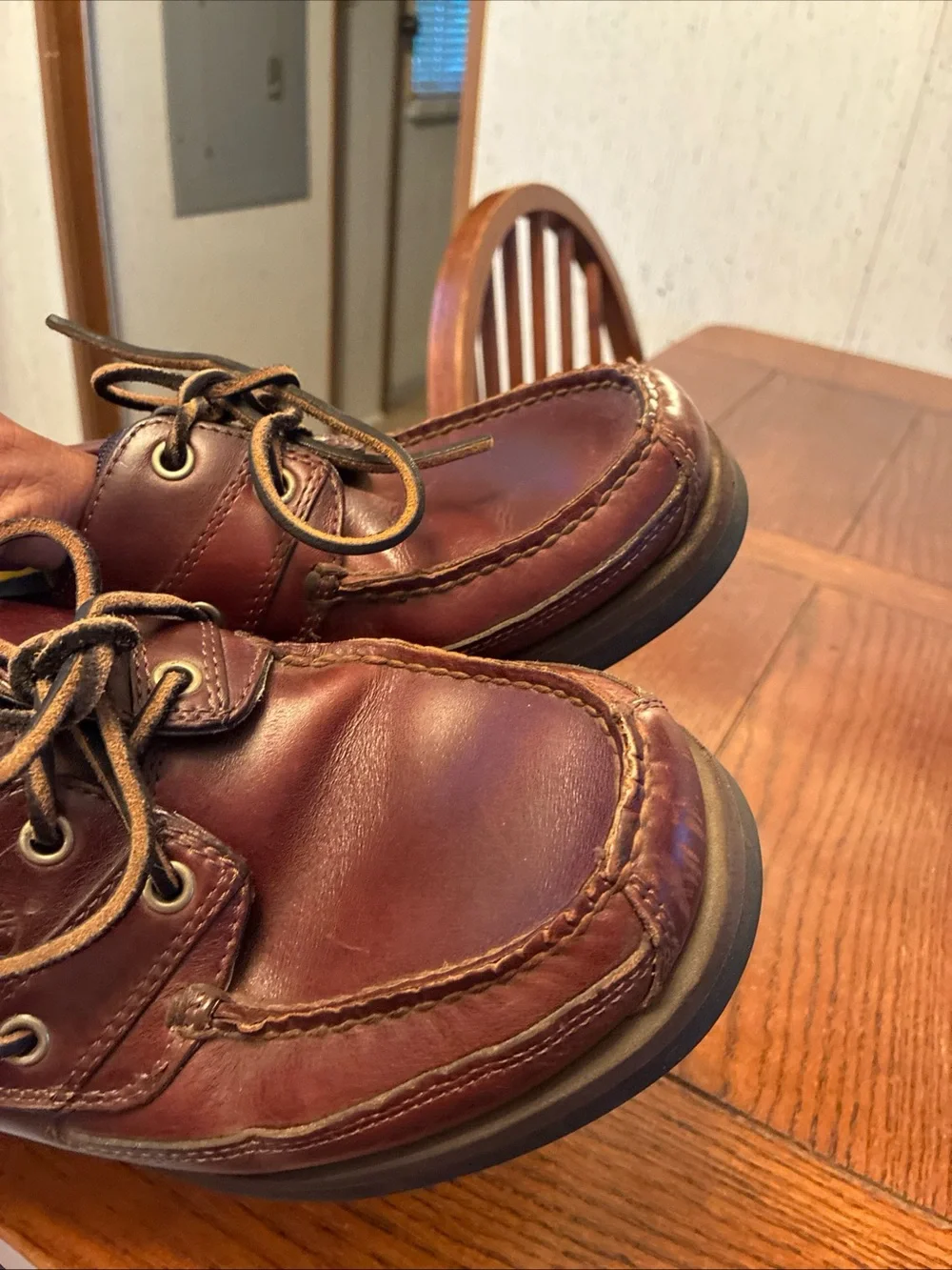Timberland Echo Bay Boat Shoes Men’s 9.5 Leather Vintage 2 Eye Deck Shoes 71026
